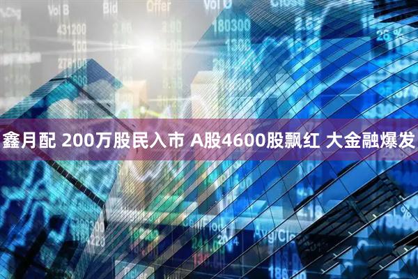 鑫月配 200万股民入市 A股4600股飘红 大金融爆发
